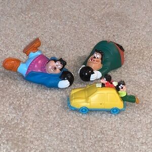 Vintage Disney Goof Troop Pull Back Burger King Toys, Set of 3, 1990s